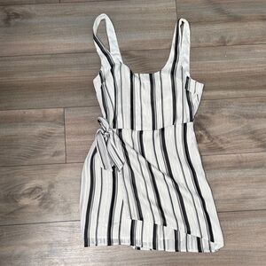 House of Harlow 1960 Black and White Striped Mini Dress